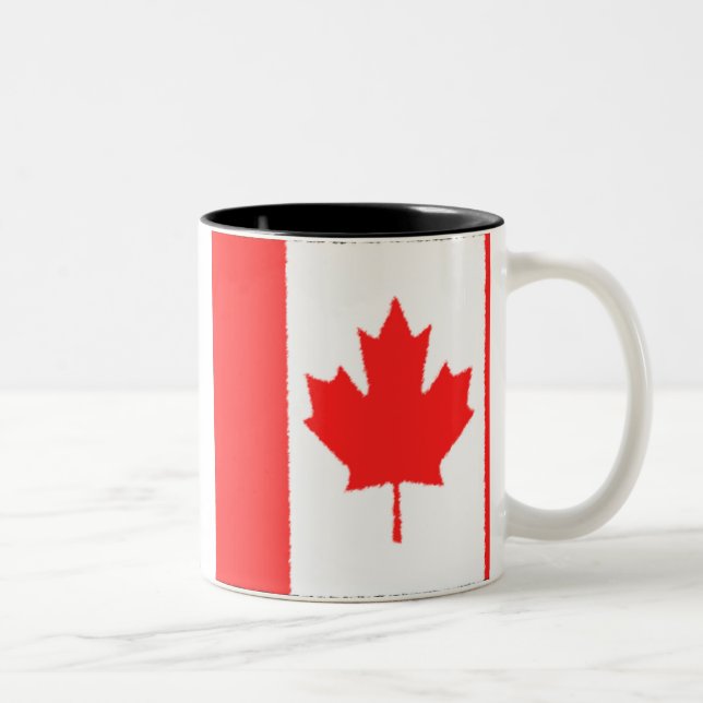 Kanadische Flagge Zweifarbige Tasse (Rechts)