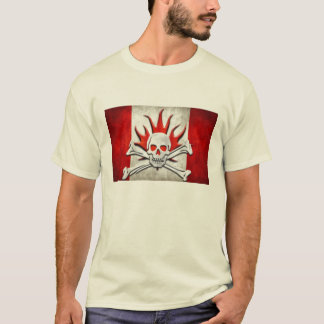 Kanadische Flaggen-Knochen T-Shirt