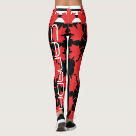 KANADISCHE FLAGGEN-SCHWARZ-LEGGINGS HAVIC ACD LEGGINGS