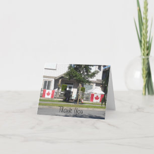 Kanadische Flaggen - Vielen Dank Dankeskarte