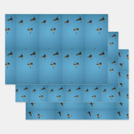 Kanadische Gans auf dem Flug Geschenkpapier Set
