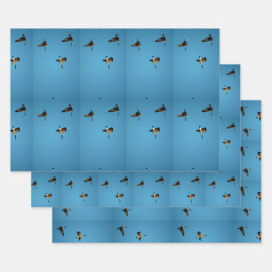 Kanadische Gans auf dem Flug Geschenkpapier Set