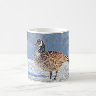 Kanadische Gans im Schnee Kaffeetasse