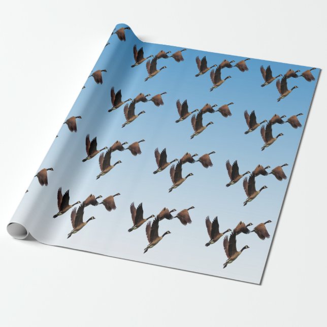 Kanadische Gänse, die zusammen Kinderentwurf Geschenkpapier (Ungerollt)