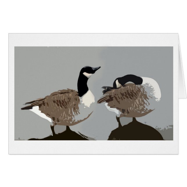 Kanadische Gänse, Karte der grafischen Kunst (Vorderseite (Horizontal))