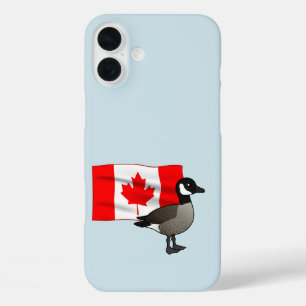 Kanadische Gänse und Flagge iPhone 16 Plus Hülle