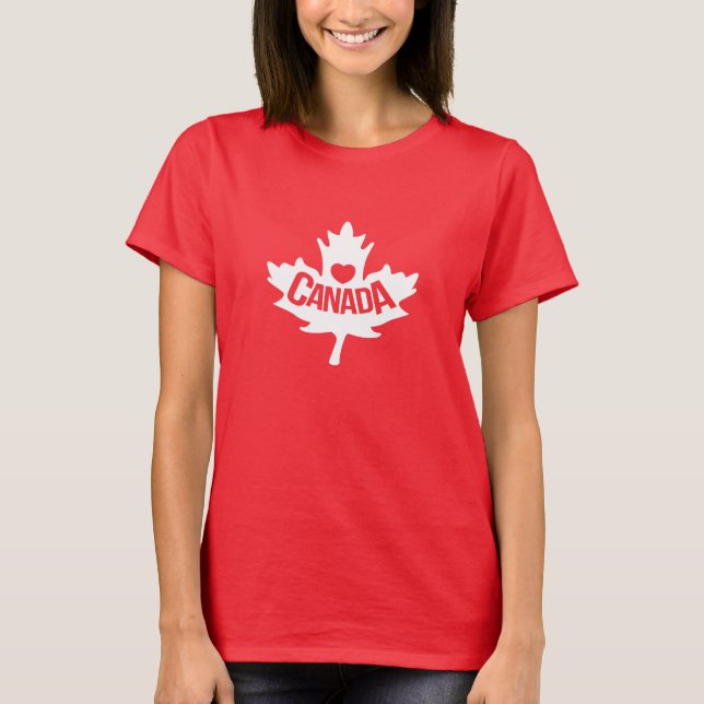 Kanadische grafische Spitze der Damen T-Shirt (Vorderseite)