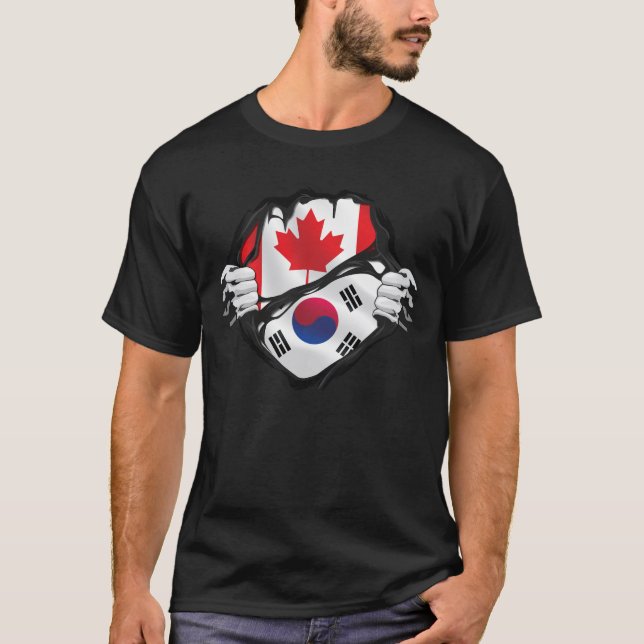 Kanadische Handgepanzerte Roots-Fahne T-Shirt (Vorderseite)