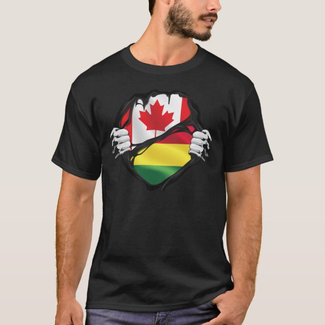 Kanadische Handgepanzerte Roots-Fahne T-Shirt (Vorderseite)