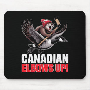 Kanadische Hockey-Ellenbogen hoch Retro lustig Kan Mousepad