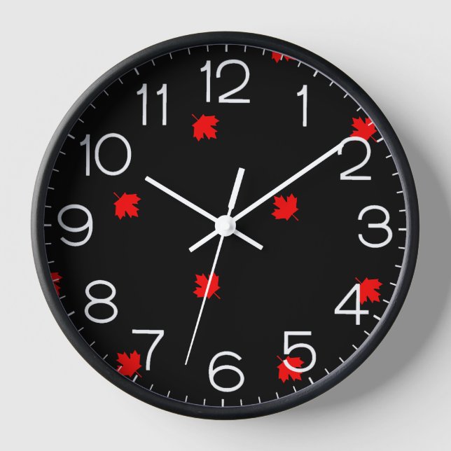 Kanadische Hütte Ahornleaf Uhr (Vorderseite)