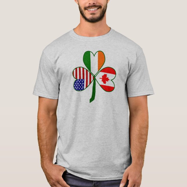kanadische Kleeblatt-Flagge T-Shirt (Vorderseite)