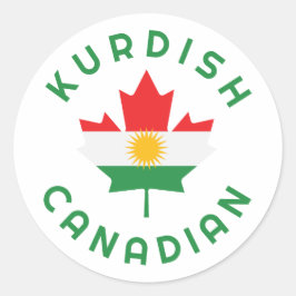 Kanadische Kurdische Roots Runder Aufkleber