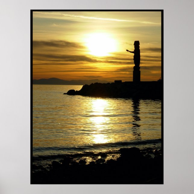 Kanadische Landschaft Westküste Seascape Print Poster (Vorne)