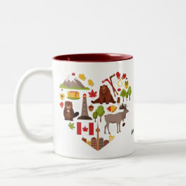 Kanadische Liebe-Name-Tassen Zweifarbige Tasse