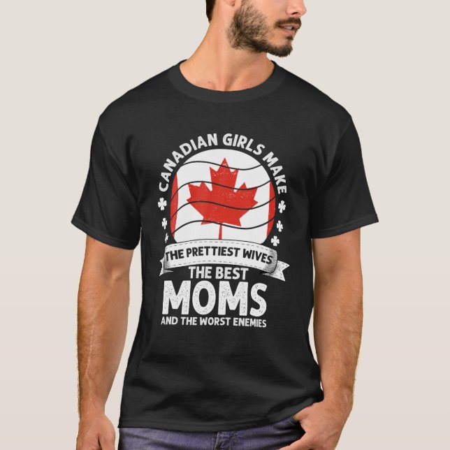 Kanadische Mama Canada Mütter Day Mama Canadian Am T-Shirt (Vorderseite)