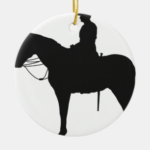 Kanadische Mountie-Silhouette Keramikornament