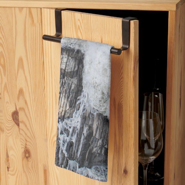 Kanadische Natur, Wasserfall Athabasca Geschirrtuch (Drittel gefaltet)