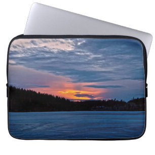 Kanadische Naturlandschaft Wintersee Sonnenunterga Laptopschutzhülle