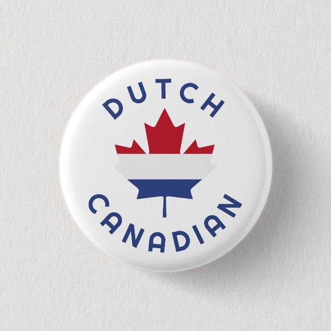 Kanadische Niederländische Roots Button (Vorderseite)