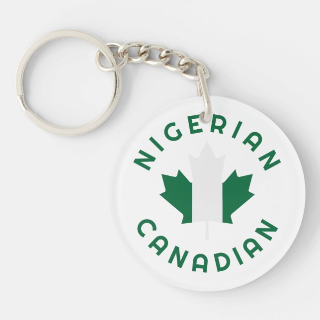 Kanadische nigerianische Wurzeln Schlüsselanhänger (Vorderseite)