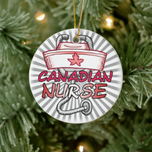 Kanadische Nurse-Ornament Keramikornament