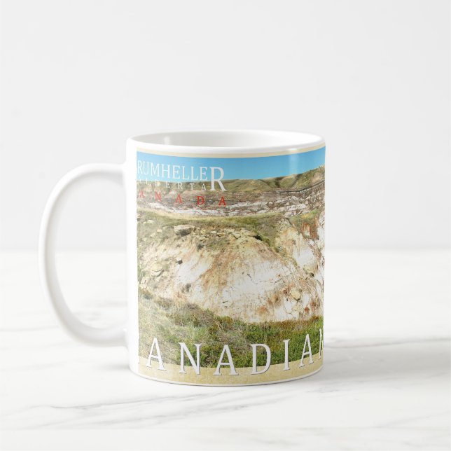 Kanadische Ödländer Drumheller panoramische Kaffeetasse (Links)