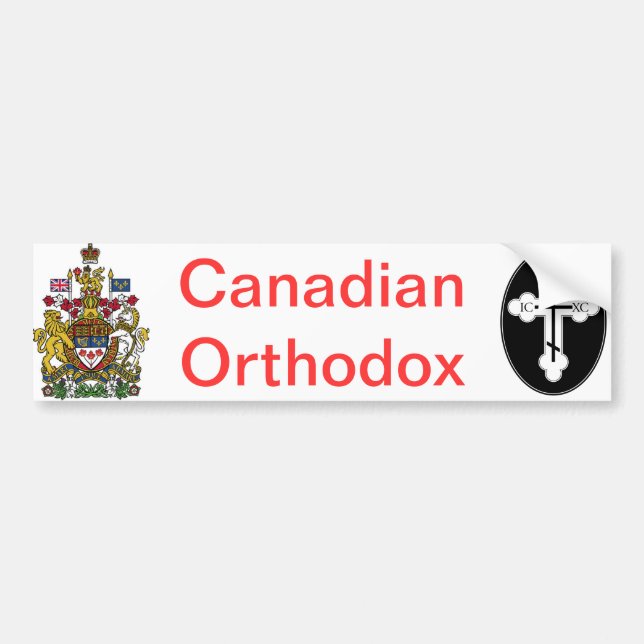 Kanadische orthodoxe T - Shirts und mehr… Autoaufkleber (Vorne)