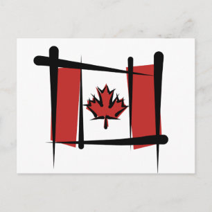 kanadische Pinselflagge Postkarte