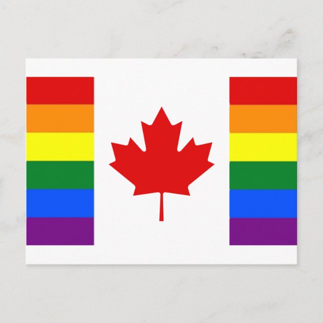 Kanadische Regenbogenflagge Postkarte (Vorderseite)
