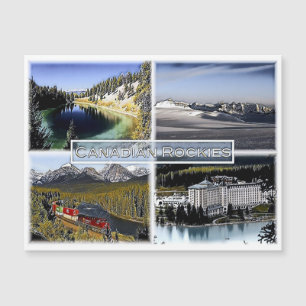 Kanadische Rockies - Kanada - Mosaik - Magnetkarte