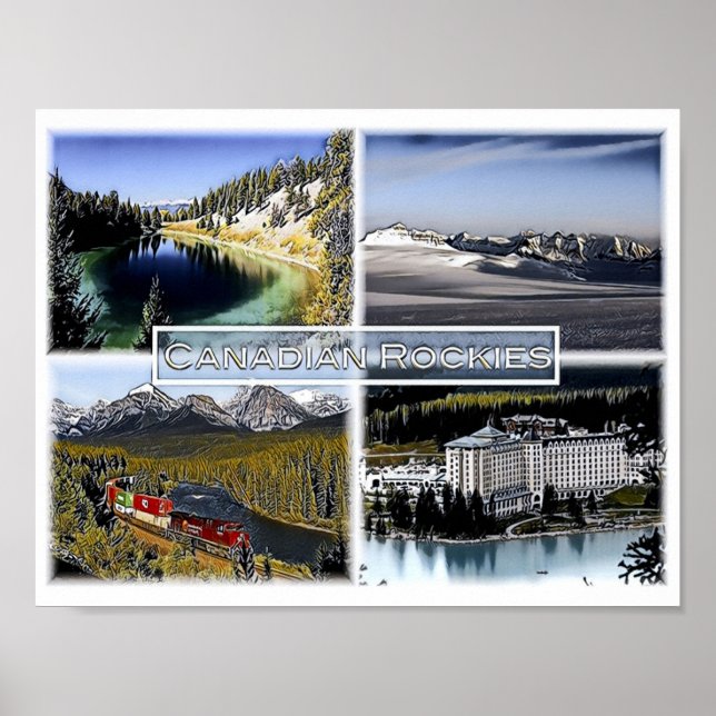 Kanadische Rockies - Kanada - Mosaik - Poster (Vorne)