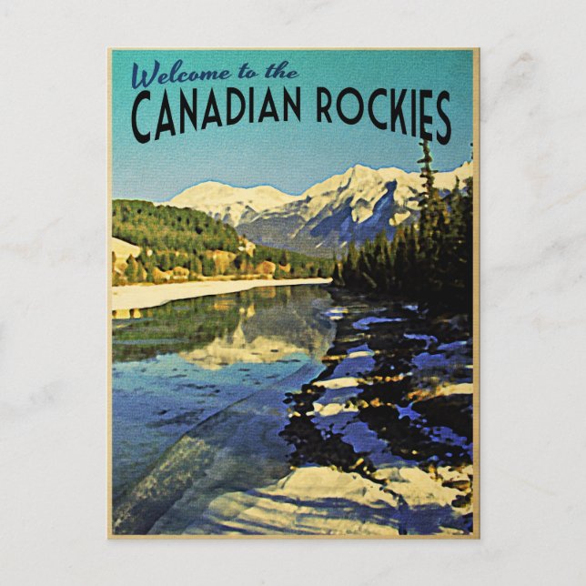 Kanadische Rockies Postkarte (Vorderseite)