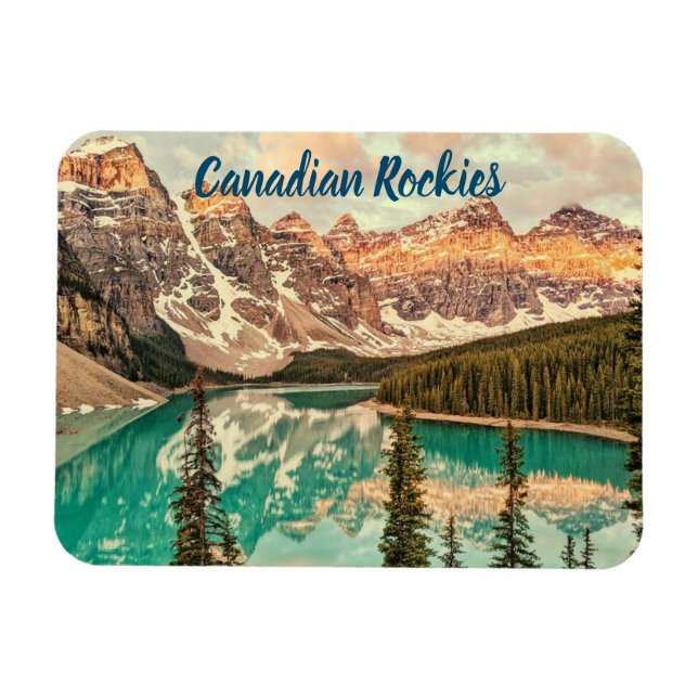 Kanadische Rockies stilisiert Magnet (Horizontal)