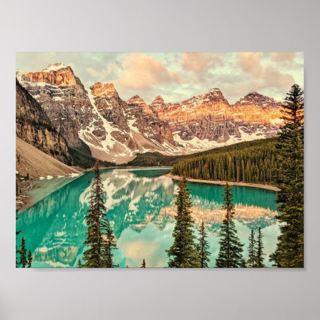 Kanadische Rockies stilisiert Poster (Vorne)