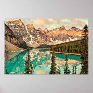 Kanadische Rockies stilisiert Poster