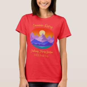 Kanadische Rockies Sunset Mountain Family Urlaub T-Shirt