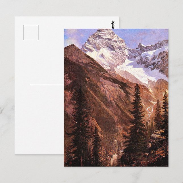 Kanadische Rockies von Albert Bierstadt Postkarte (Vorne/Hinten)