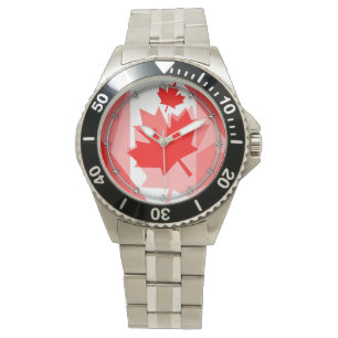 Kanadische Rotahorn Blatt-überlagerte Art KANADA Armbanduhr