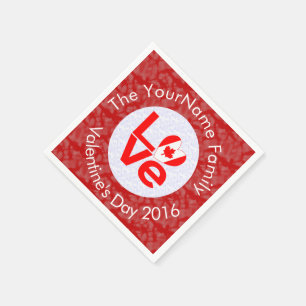 Kanadische Rote LIEBE Flag Personalisiert Serviette