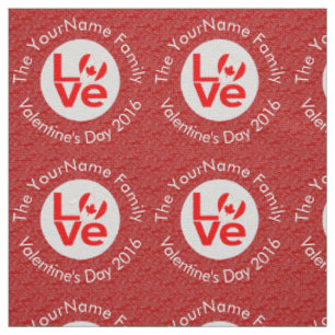 Kanadische rote LOVE-Flagge personalisiert Stoff