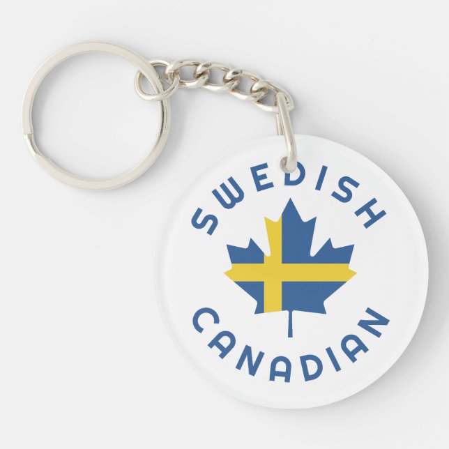 Kanadische Schwedische Wurzeln Schlüsselanhänger (Vorderseite)