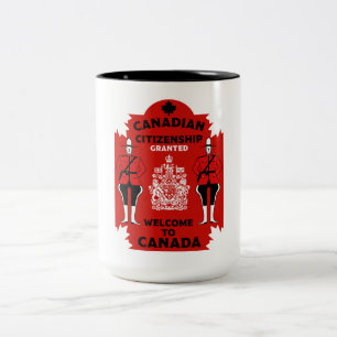 Kanadische Staatsbürgerschaftsfeier Zweifarbige Tasse