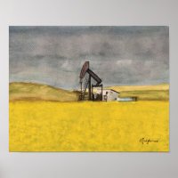 KANADISCHE SZENE: ALBERTA PRAIRIES WATERCOLOR