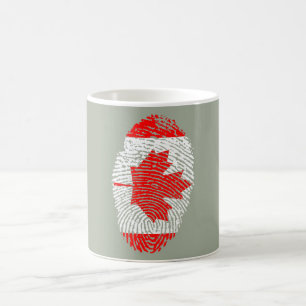 Kanadische Touchfingerabdruckflagge Kaffeetasse