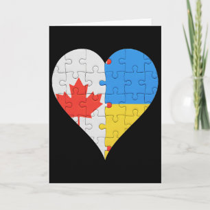 Kanadische ukrainische Flagge Herz Kanada Ukraine Karte