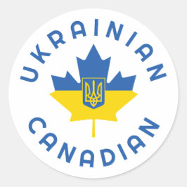Kanadische ukrainische Wurzeln Runder Aufkleber
