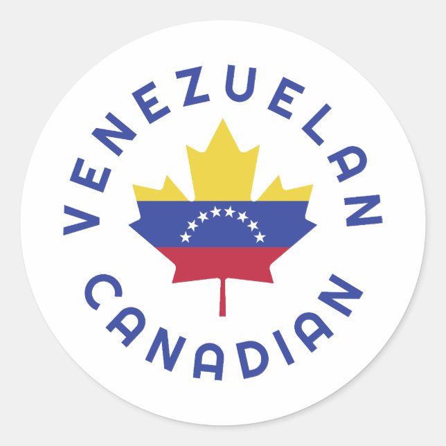 kanadische venezolanische Wurzeln Runder Aufkleber (Vorderseite)