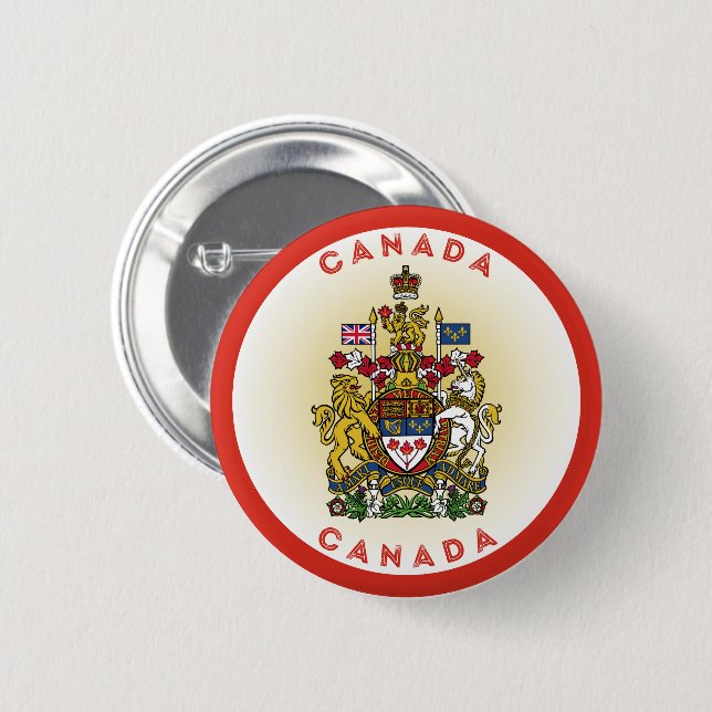 Kanadische Wappen-Circle-Form Button (Vorne & Hinten)