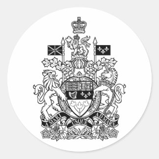 Kanadische Wappen - Kanada-Wappen Runder Aufkleber